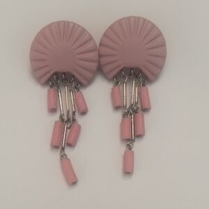 Elegant Pink Dangle Earrings